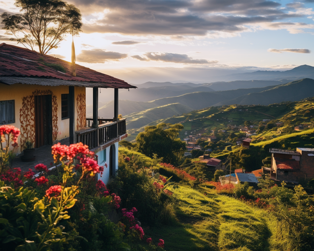 From the viewpoint atop Cerro de la Nevería, the viewer gazes at the majestic landscape of Mazamitla