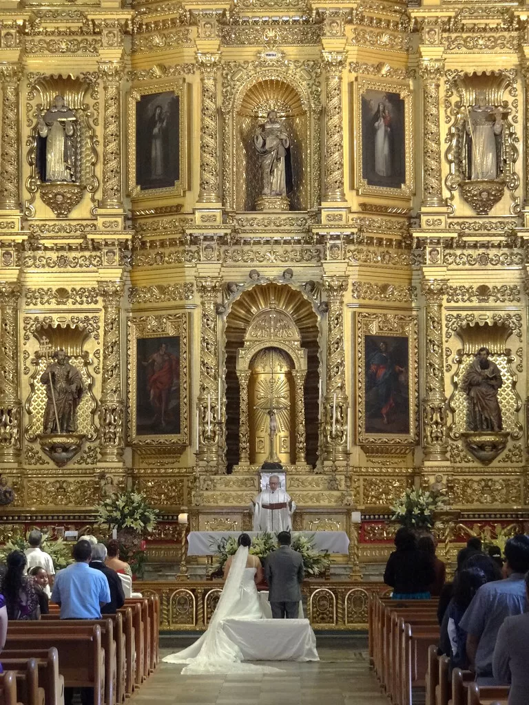 Exploring Mexico: A Journey through Diverse Destinations 3 The gold-leaf interior of the Santo Domingo church in Oaxaca City, one of the region's landmark colonial buildings