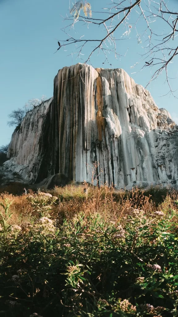 Hierve el Agua Under the Blue Sky