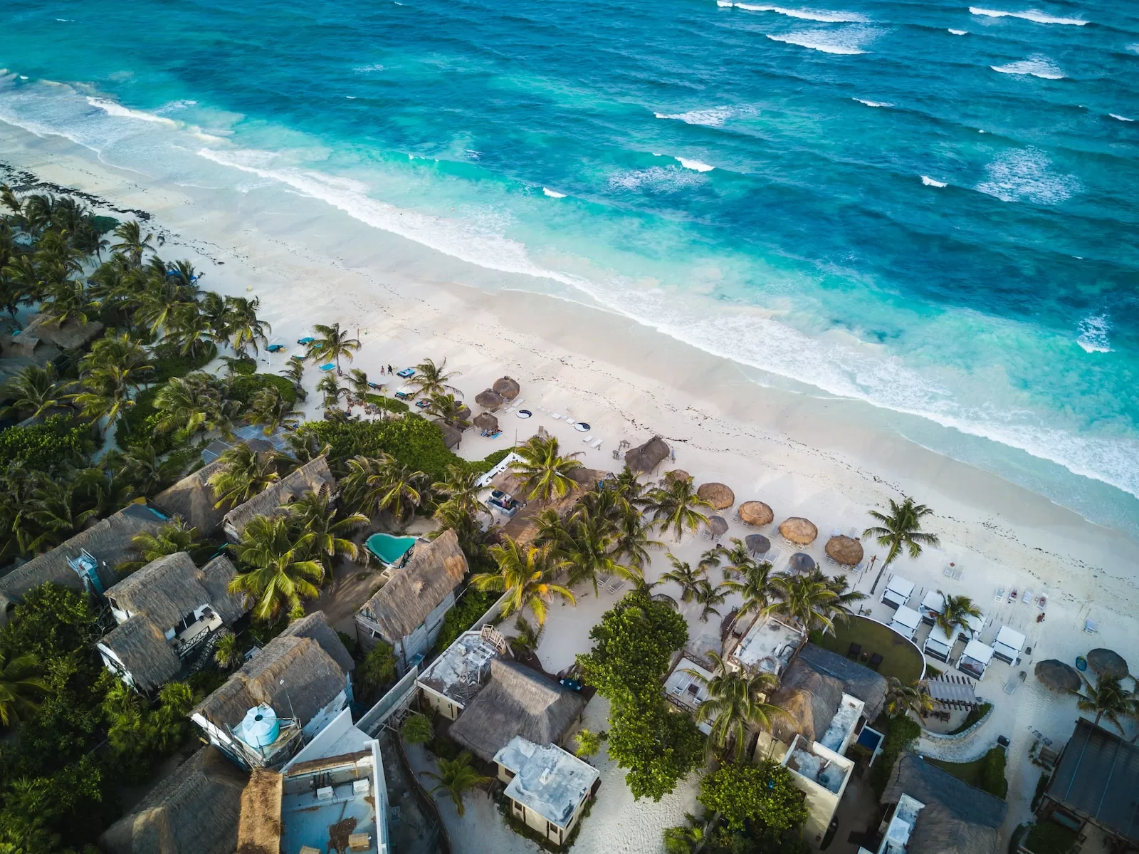 aerial photography of houses near the Best Beaches in Tulum