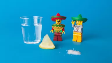 yellow and red lego toy Tequila from Mexico