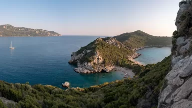 landscape photography of island in Corfu, Greece