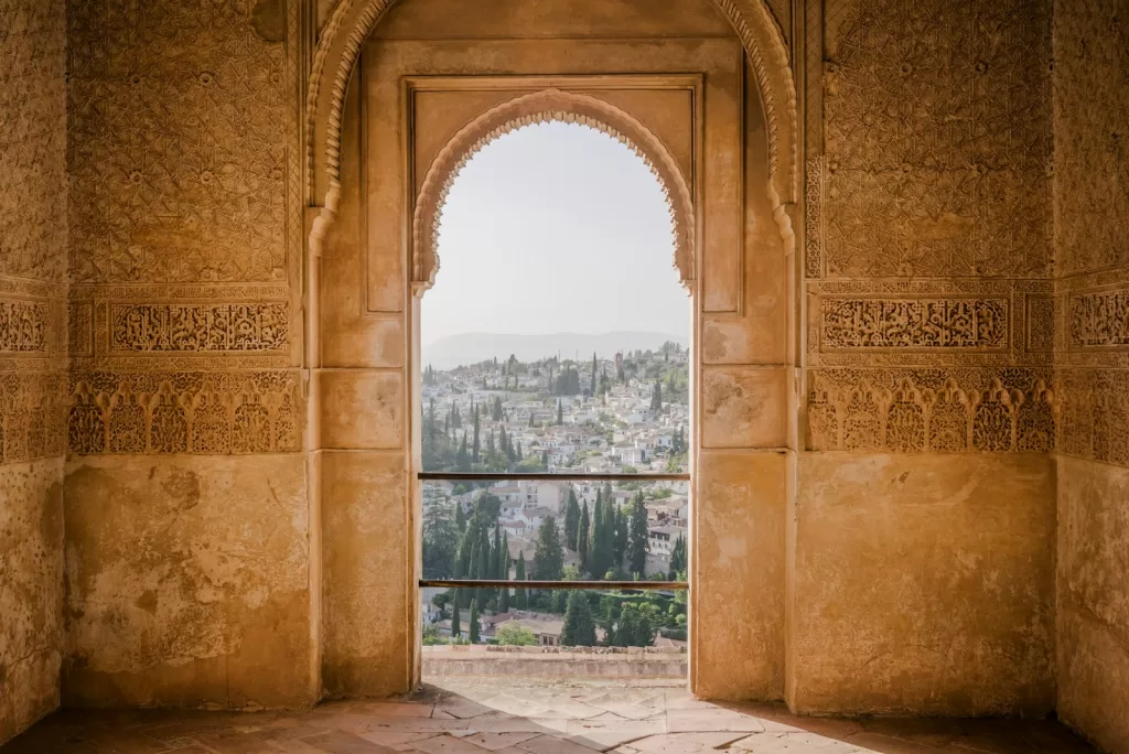 arch-shape doorway in Morocco