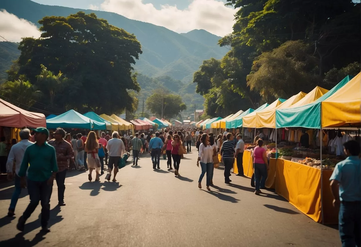 Colorful tents and stalls line the streets, filled with handmade crafts and local delicacies. Music fills the air as people gather to celebrate the annual events and festivals in San Jose del Pacifico