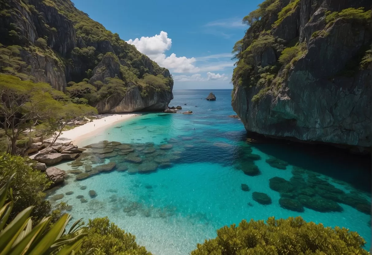 Visitors plan Marieta Island trip: turquoise water, white sandy beaches, lush greenery, hidden caves, and diverse marine life inPuerto Vallarta Marieta Island
