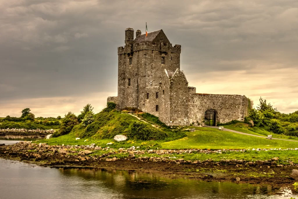 view photography of gray castle on island in Galway, Ireland