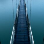 empty bridge over water Jorullo Bridge