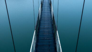 empty bridge over water Jorullo Bridge