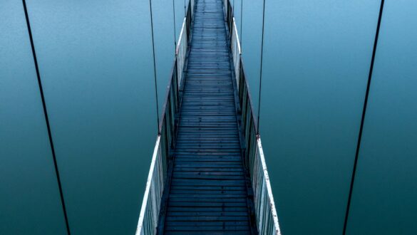 empty bridge over water Jorullo Bridge